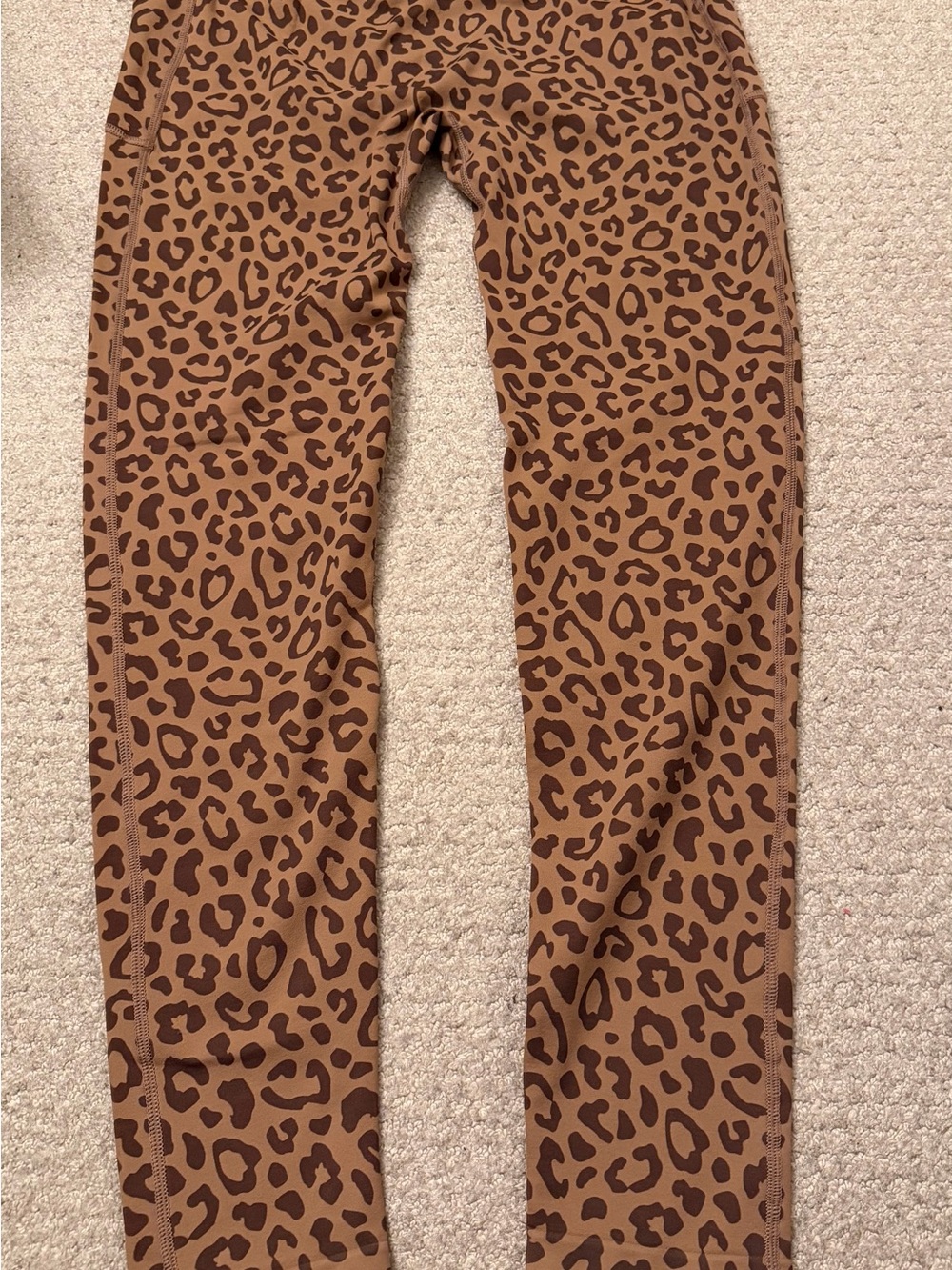Women's Leopard Print Leggings - Brown